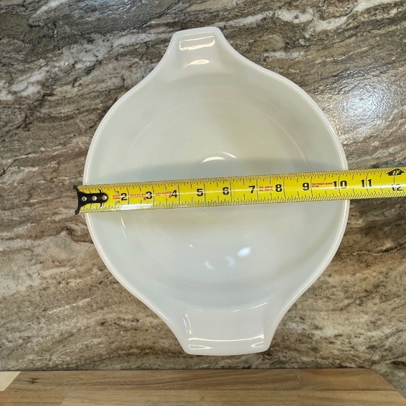 Pyrex Town and Country Brown Hex on Opal Cinderella Nesting Bowl 4 Qt #444 - Picture 12 of 13